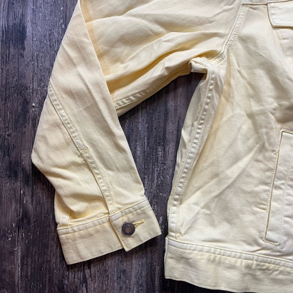Lands’ End Pastel Yellow Denim Button Up Jacket Women’s Size 1x 16w - 18w NWT - Picture 7 of 9